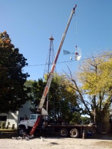 Windmill Installation with Crane