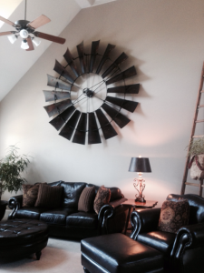 8' wheel on wall