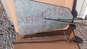 Vintage 6′ Aermotor X702 Windmill Head & Tower